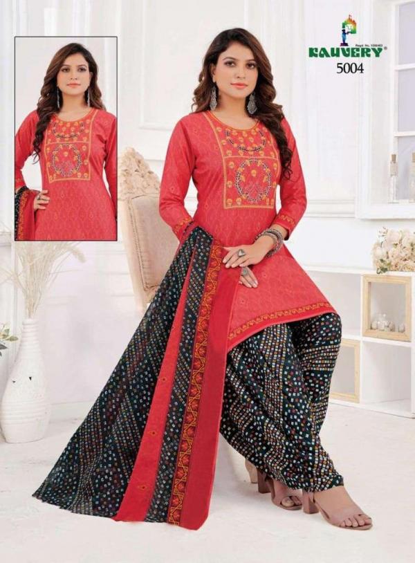 Kauvery Nyraa Vol-5 Cotton Readymade Embroidery Work Suit